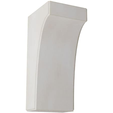 Ekena Millwork 5 1/4"W x 6"D x 12"H Clarksville Wood Vintage Decor Bracket, Chalk Dust White BKTWD05X06X12CVWH